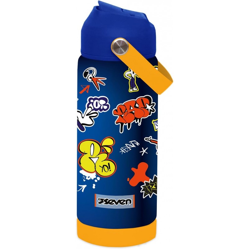 Borraccia Seven 550ml Con Cannuccia - Assortite