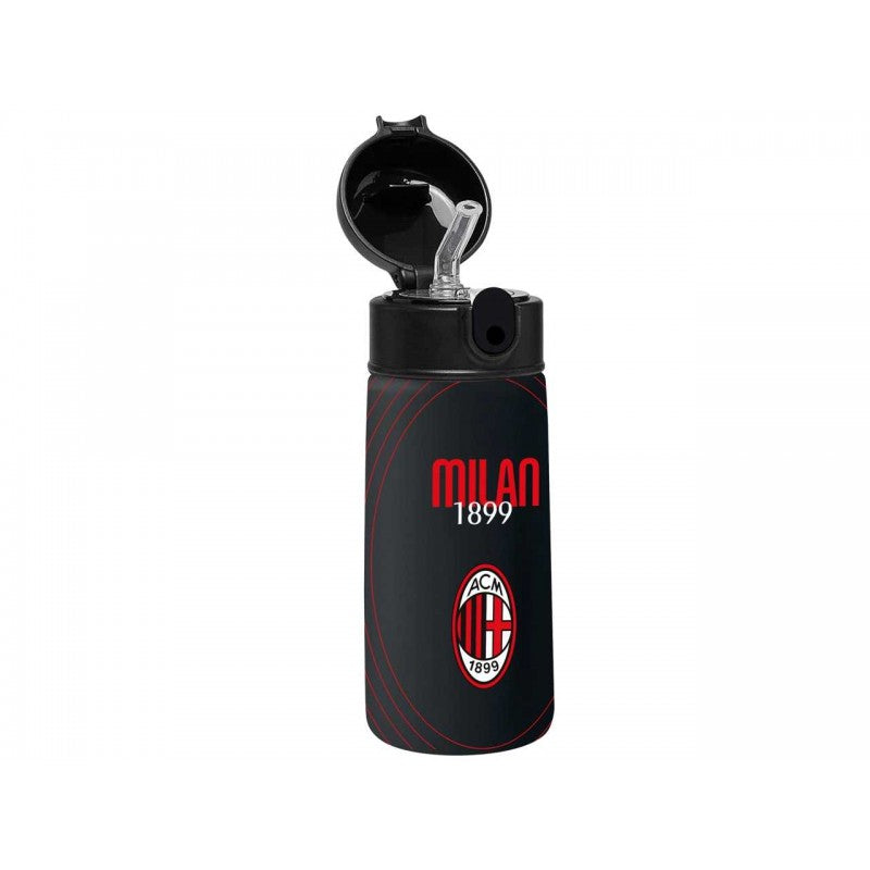 Borraccia Termica Milan Kid, 460 Ml In Acciaio Con Cannuccia - Seven