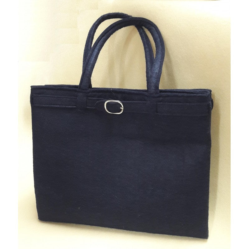 Borsa A Mano Angelb In Feltro Blu