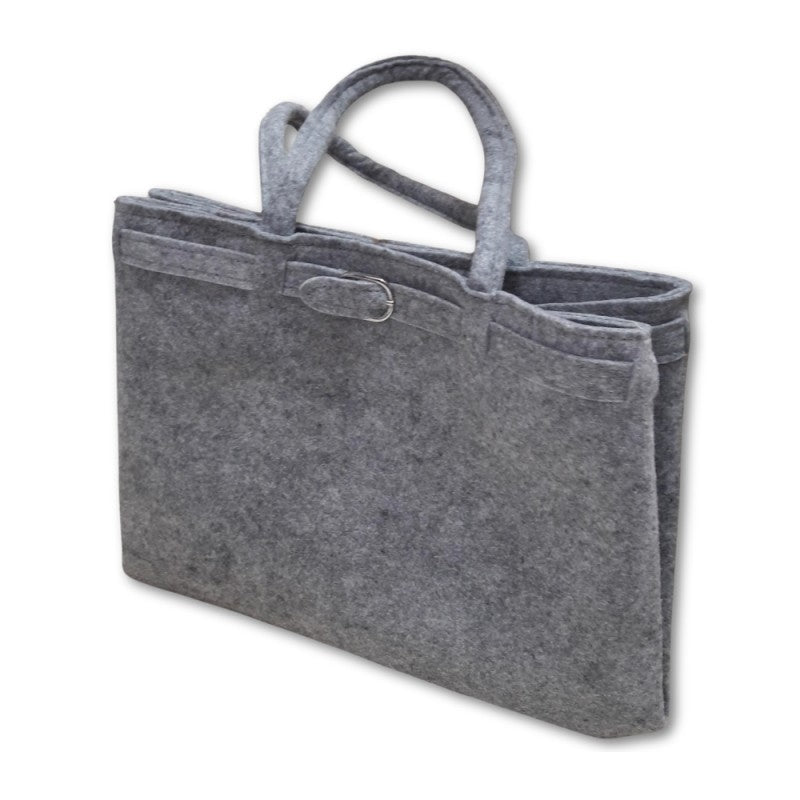 Borsa A Mano Angelb In Feltro Grigio