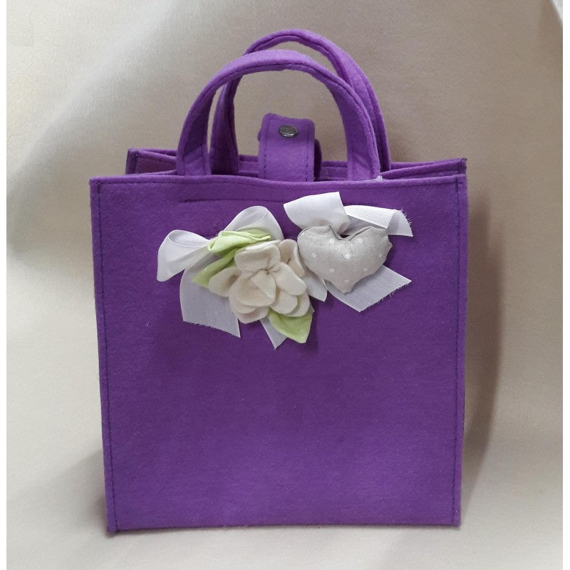 Borsa A Mano Angelb In Feltro Lilla