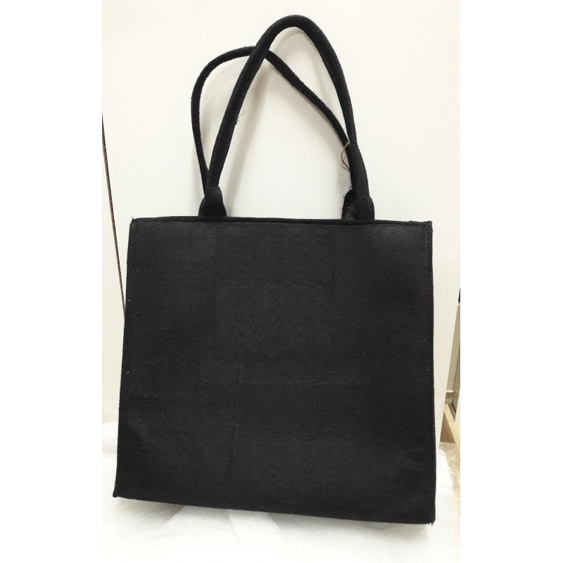 Borsa A Mano Con Zip Angelb In Feltro Nero