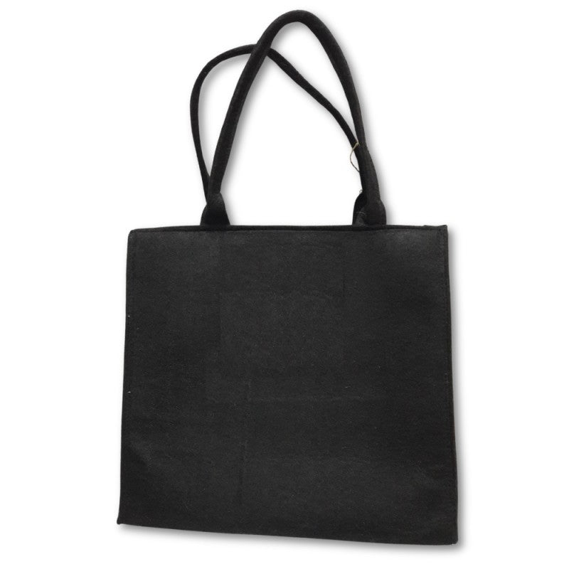 Borsa A Mano Con Zip Angelb In Feltro Nero