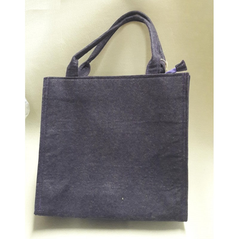 Borsa A Mano Con Zip Angelb In Feltro Viola