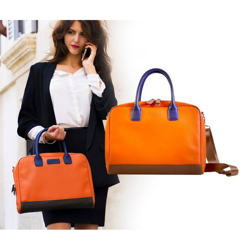 Borsa Campo Marzio 2 Manici Slim – Arancione