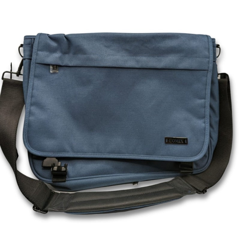 Borsa Estensibile Con Tracolla Regolabile Comix Messenger - Fucsia / Blu