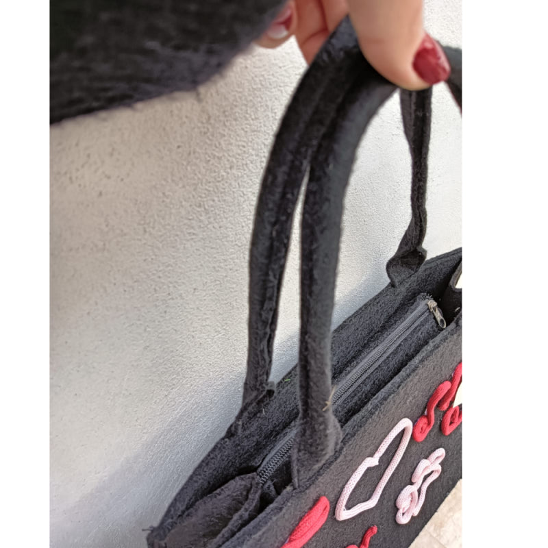 Borsa In Feltro "i Love My Dog"