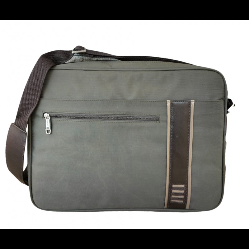 Borsa Intempo Porta Computer Con Zip – Arancione / Grigio
