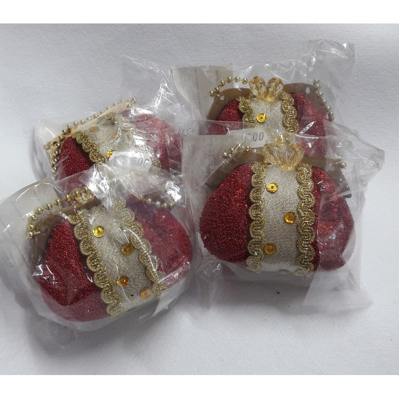 Borsetta Rossa Con Brillantini - Confezione 4 Pezzi