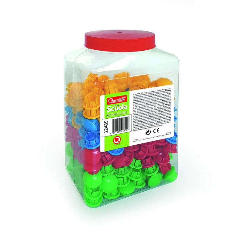 Bottoni Tondi L Pegs 240 Pz – Fantacolor Junior – Quercetti 12435