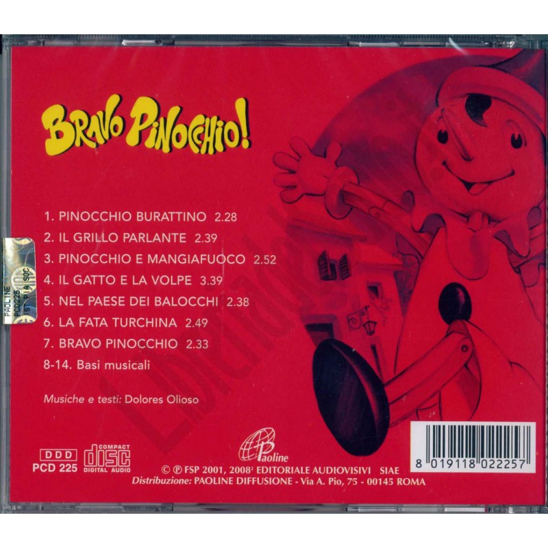 Bravo Pinocchio! Cd Audio – Paoline Edizioni