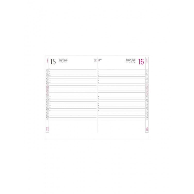 Buffetti Agenda 2023 Giornaliera  17x24 Cm 12 Mesi Bordeaux