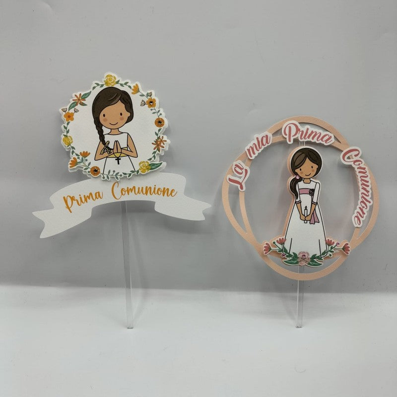 Cake Topper Personalizzabile - Vari Modelli - Bambina