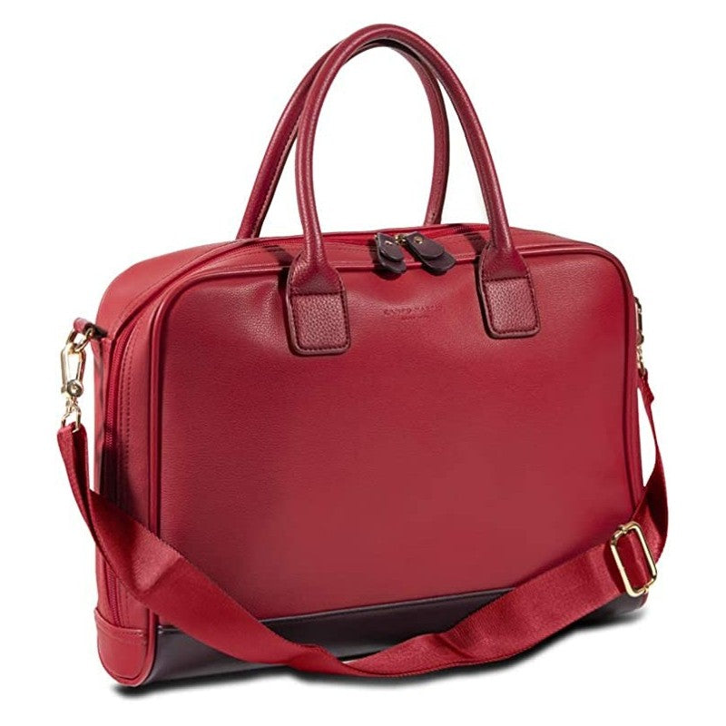 Campo Marzio - Porta Computer Per Uomo E Donna Moda Eco - Capiente Con Tracolla Rimovibile - Rosso Ciliegia