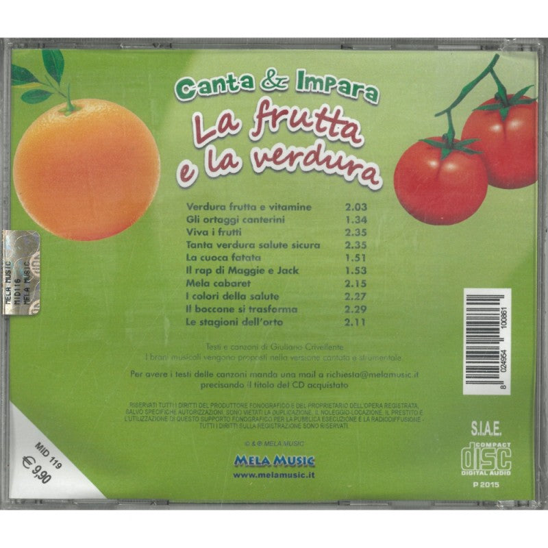 Canta E Impara. La Frutta E La Verdura. Cd Audio – Mela Music