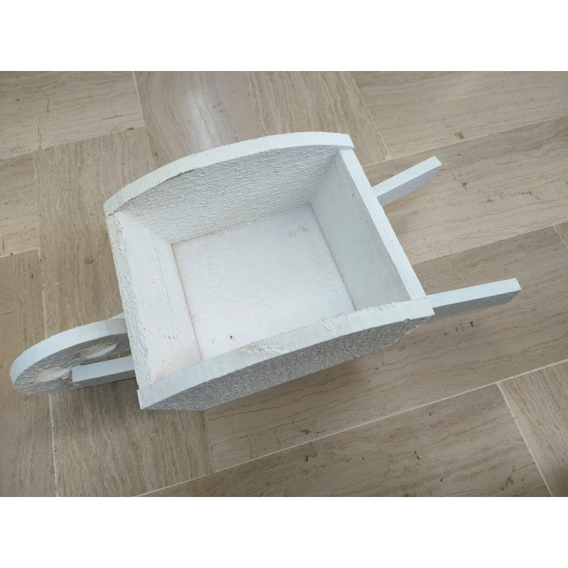 Carriola In Legno Bianca