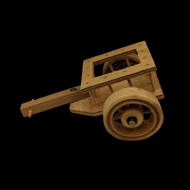 Carro In Legno Cm 11,5x6x5 Carretto Soma Traino Presepe