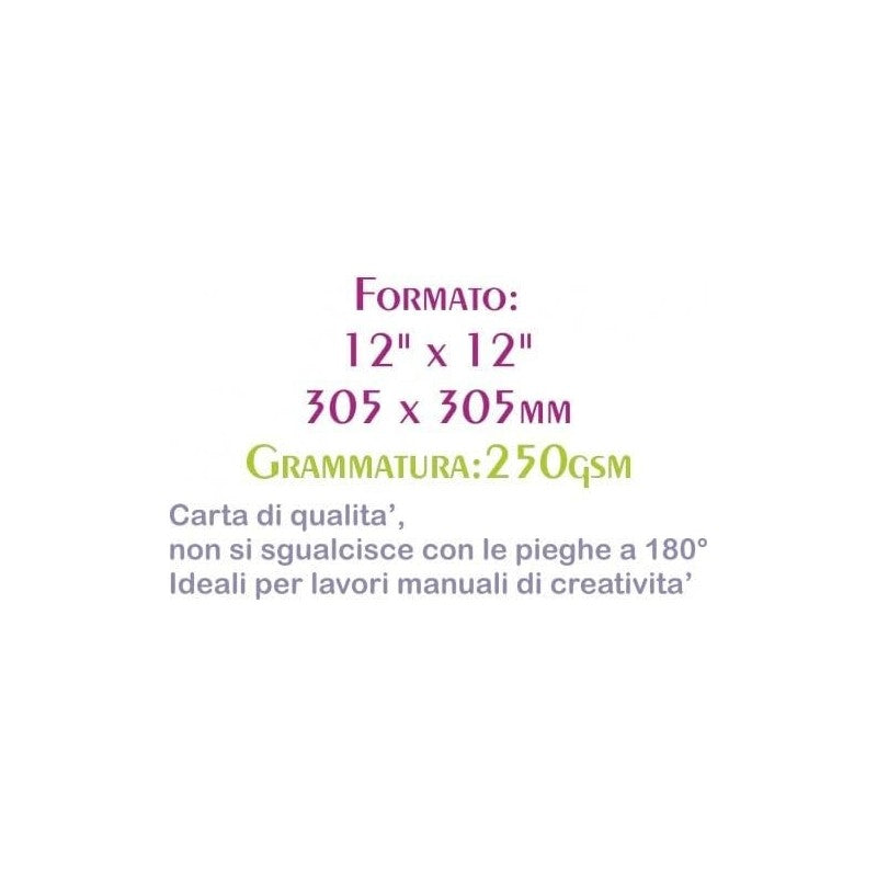 Carta Kraft 30,5 X 30x5 Cm 250gsm Stampa 1 Lato 24 Fogli 6 Soggetti Natalizi Arte Creativa Scrapbooking Wiler
