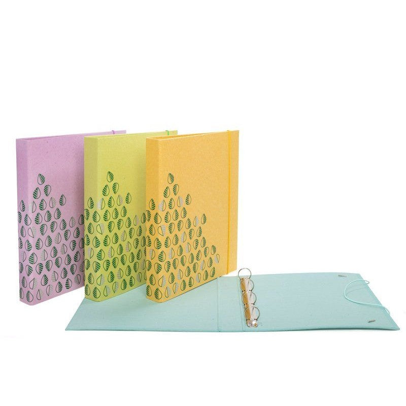 Cartella Buffetti I Love Green - 4 Anelli Tondi - Diametro 25 Mm - Colori Assortiti