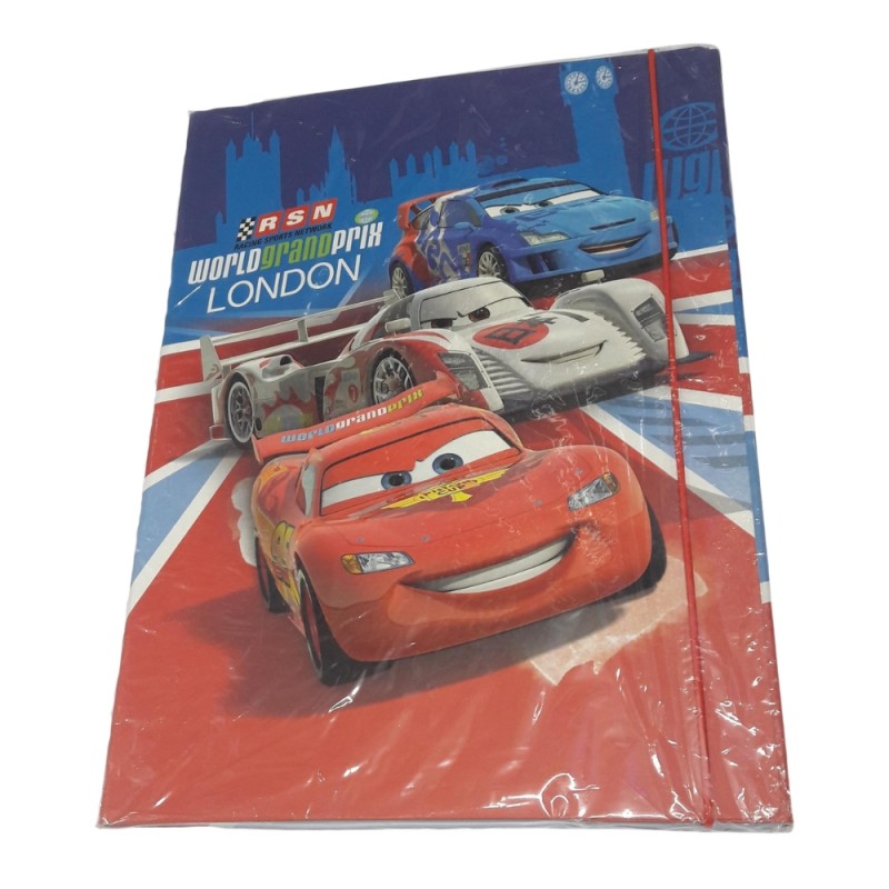 Cartellina 3 Lembi Con Elastico Cars – Fantasie Assortite