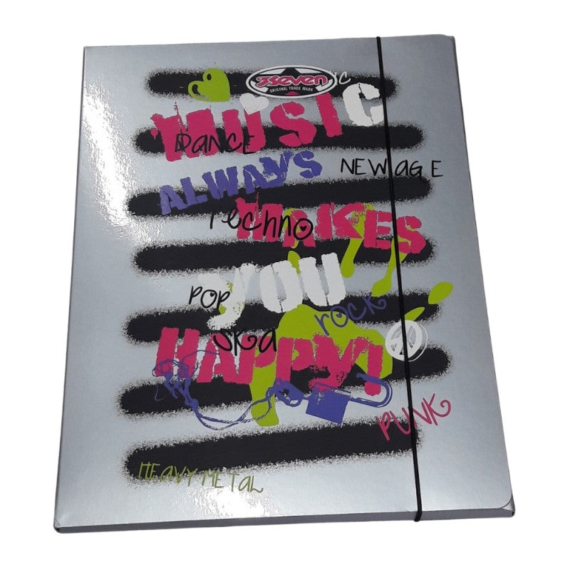 Cartellina 3 Lembi Con Elastico Seven Music – Fantasie Assortite