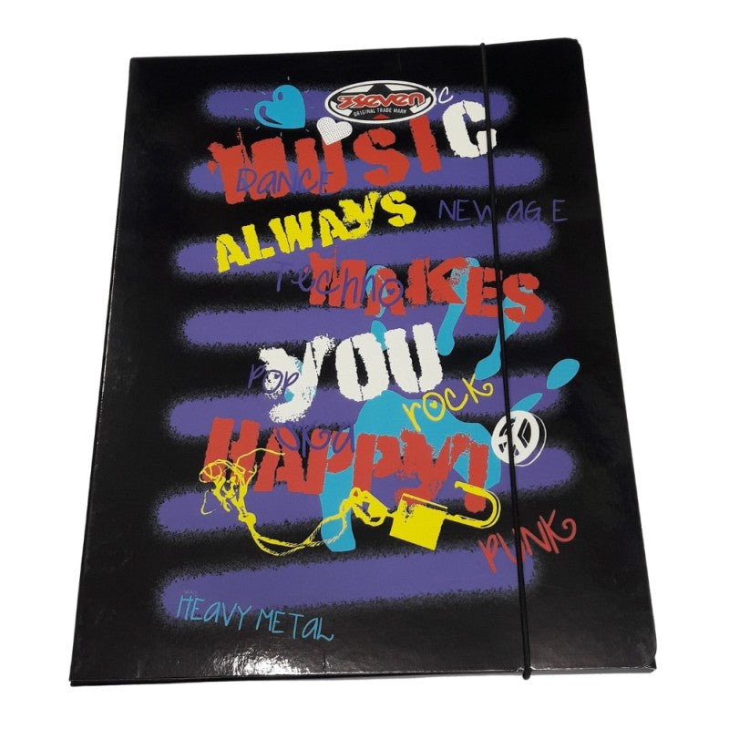 Cartellina 3 Lembi Con Elastico Seven Music – Fantasie Assortite