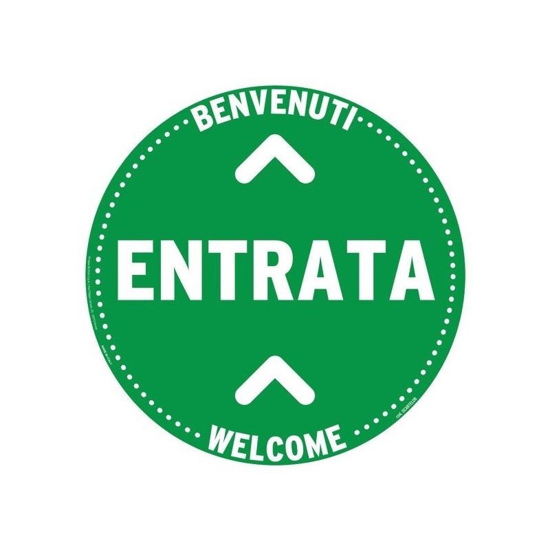 Cartello Tondo Calpestabile Entrata - Buffetti