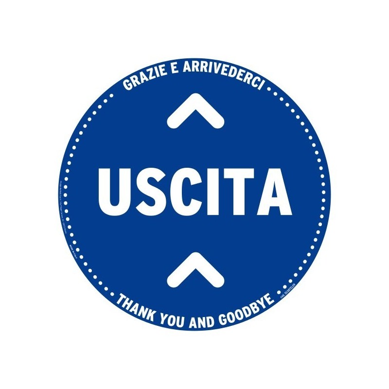 Cartello Tondo Calpestabile Uscita - Buffetti