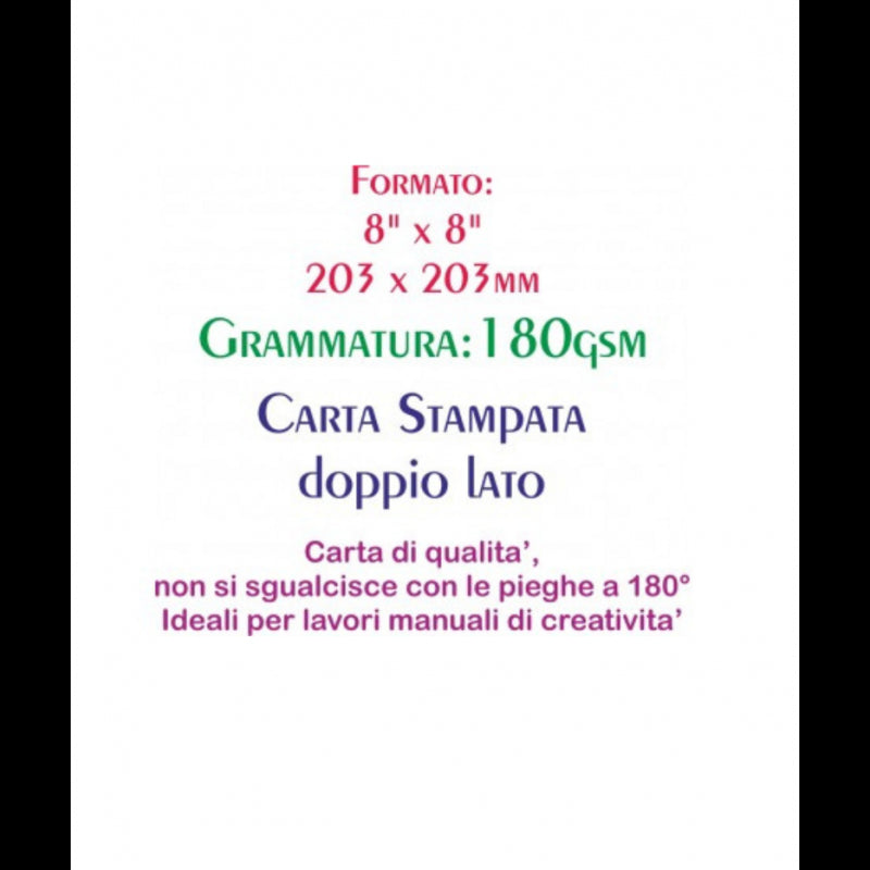 Cartoncini Natalizi 180g, 20,3x20,3 Cm, Conf. 24 Fg, Stampa 2 Lati, Dp18088g Wiler