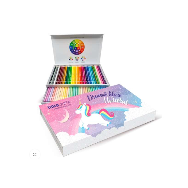 Cassettiera 72 Pastelli Mina 4.0 Tintaunita Fusto Glitter - Unicorno