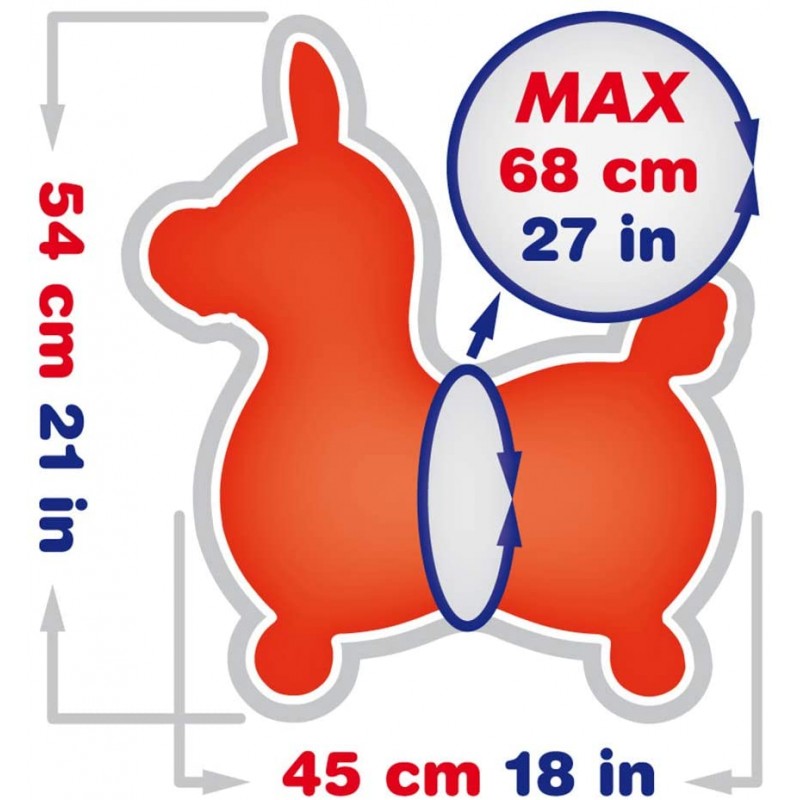 Cavallino Gonfiabile Per Saltare Rody – Rosso Gymnic