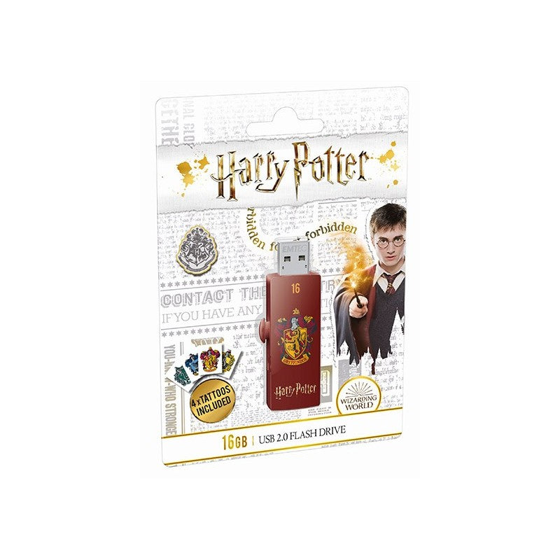 Chiavetta Usb 2.0 Harry Potter 16 Gb Grifondoro - Rosso