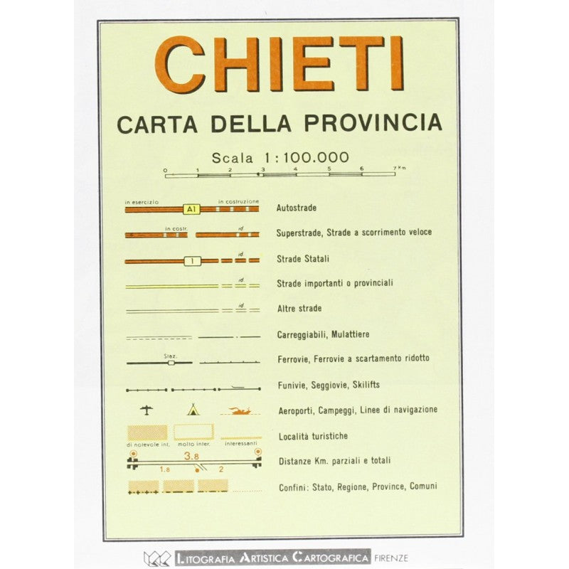 Chieti. Carta Della Provincia 1:100.000
