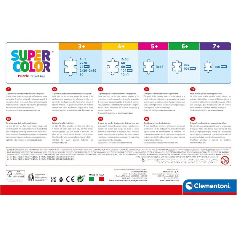 Clementoni - Disney Stitch Supercolor Stitch - 60 Maxi Pezzi Bambini 4 Anni