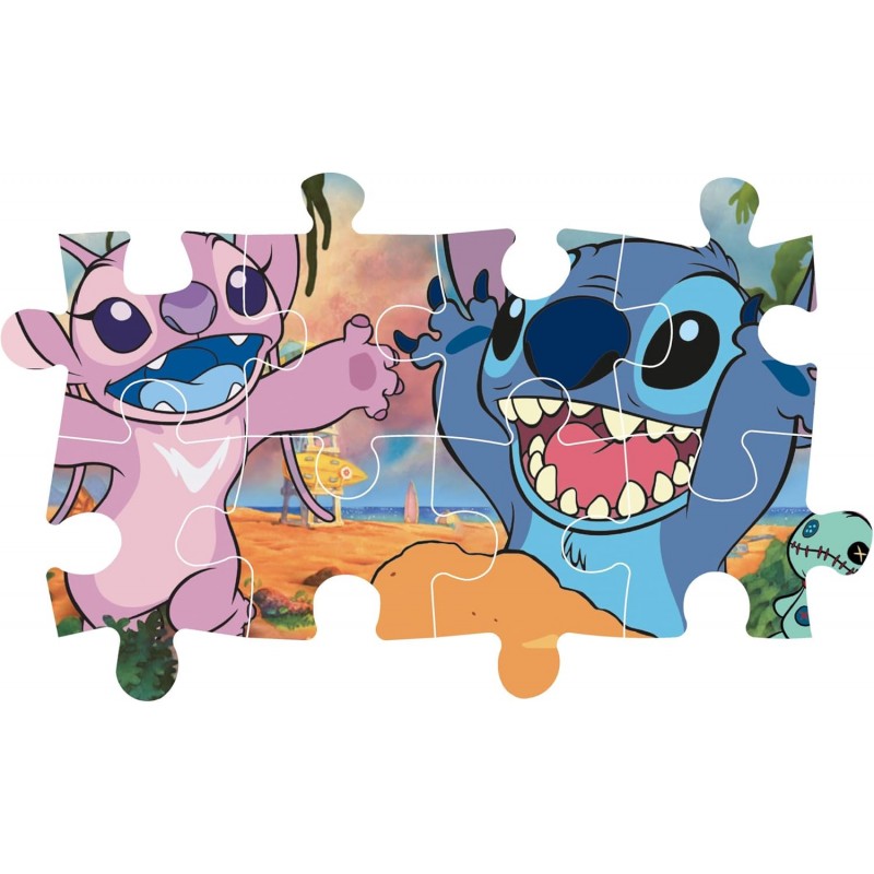 Clementoni - Disney Stitch Supercolor Stitch - 60 Maxi Pezzi Bambini 4 Anni