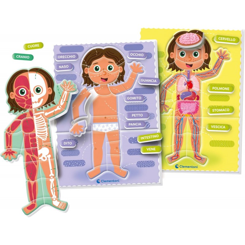 Clementoni Sapientino Montessori - Il Corpo Umano - Gioco Montessori 4 Anni, Gioco Educativo Per Conoscere Corpo Umano