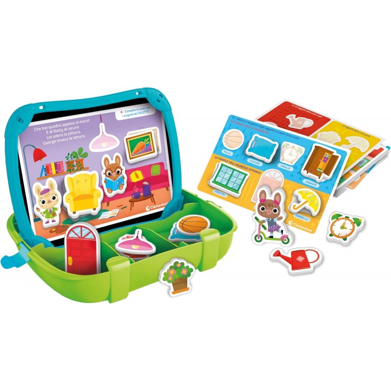 Clementoni Sapientino Valigetta Magnetica Casetta Montessori - Gioco Educativo Montessori 2 Anni Per Imparare Nuove Parole