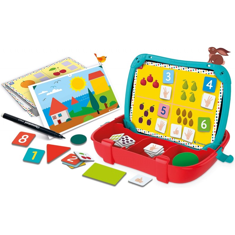 Clementoni Sapientino - Valigetta Magnetica Numeri E Forme, Gioco Educativo Per Bambini 3-6 Anni, Apprendimento Matematica