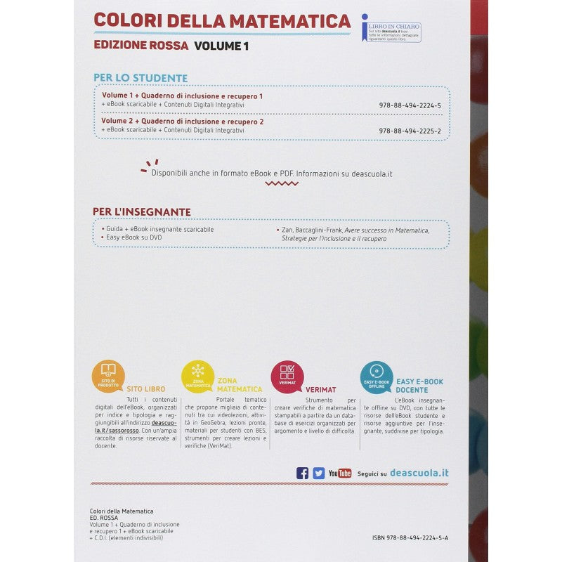 Colori Della Matematica 1. Con Quaderno Di Inclusione E Recupero. Ediz. Rossa.