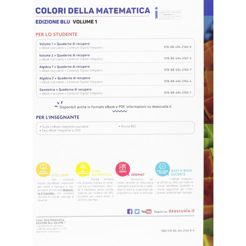 Colori Della Matematica. Quaderno. Ediz. Blu. (vol. 1)