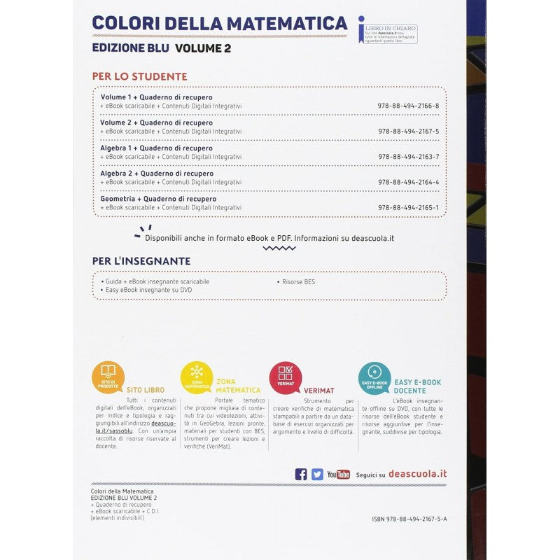 Colori Della Matematica. Quaderno. Ediz. Blu (vol. 2) Per I Licei Scientifici. Con E-book. Con Espansione Online