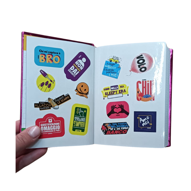 Comix 2024-2025. Agenda 16 Mesi Mini Special Edition Lycra Fucsia, 11,5x16h Cm