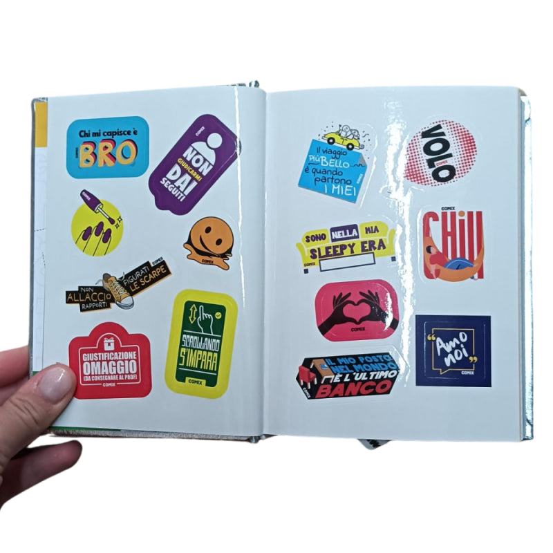 Comix 2024-2025. Agenda 16 Mesi Mini Special Edition Lycra Silver, 11,5x16h Cm