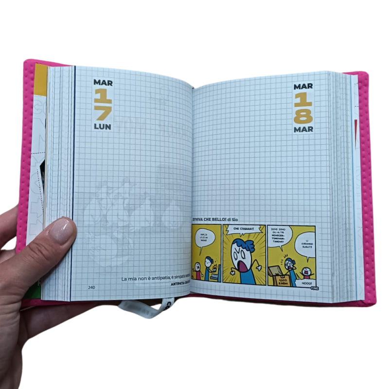 Comix 2024-2025. Agenda 16 Mesi Mini Special Edition Mesh Fucsia