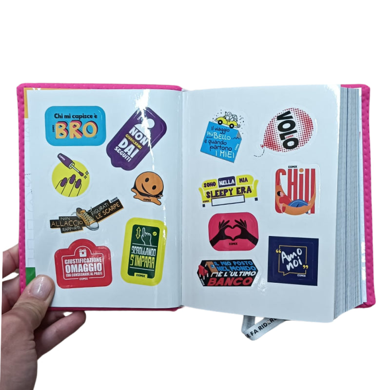 Comix 2024-2025. Agenda 16 Mesi Mini Special Edition Mesh Fucsia