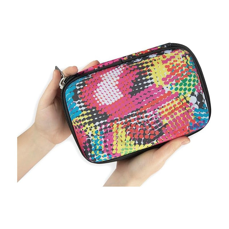 Comix - Astuccio Maxi Zip, Con Penne, Matite E Pennarelli Inclusi, 21x6,5hx14,5 Cm, Multicolor