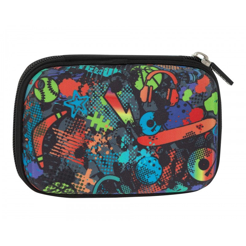 Comix Bright - Astuccio Scuola, Astuccio Maxi Zip Con Set Cancelleria Incluso
