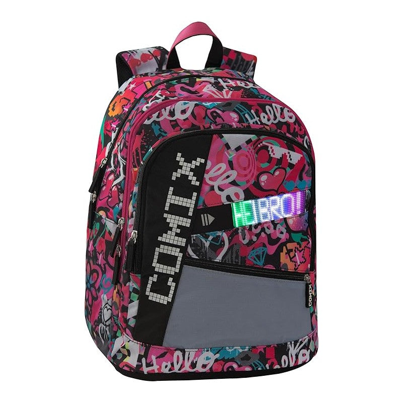 Comix Bright - Zaino Scuola Con Ampi Scomparti, Chiusura A Zip E Spallacci Regolabili, 32x43hx23 Cm, 31 L