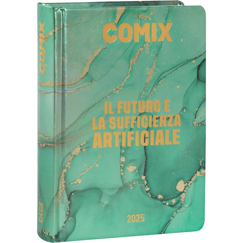 Comix - Diario Mini Giornaliero 16 Mesi 2024-2025, Con Copertina Rigida, 11x15.3h Cm, Verde