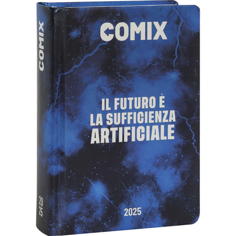 Comix - Diario Scuola 2024-2025 Mignon Giornaliero, Con Copertina Rigida, Ideale Per La Scuola Superiore, 9x12.5h Cm, Blu